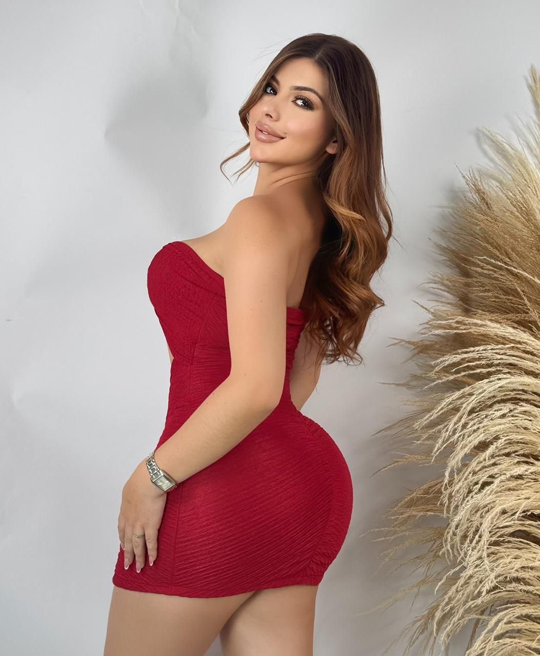 Vestido corto ebilla escote KATALINA