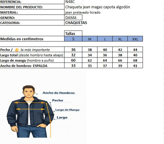 CHAQUETA JEAN TORERA BUSO N48C