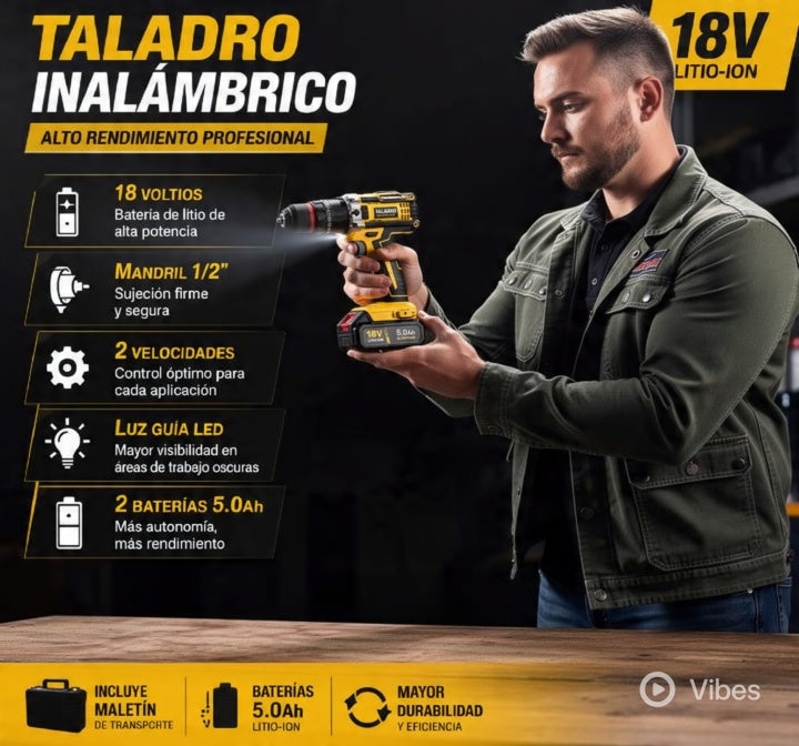 TALADRO 18V DEWALT CON MANDRIL 1/2 (I)