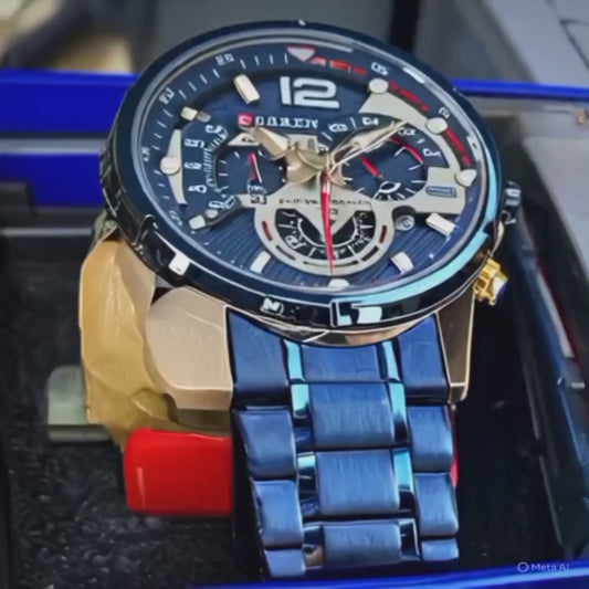 RELOJ CURREN 8395 + GAFAS WAYFARER NEGRA